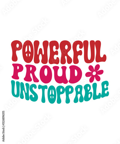 women's day, retro, vintage, 70s, groovy, feminism, girl power, floral, bold typography, hand-drawn, hippie, psychedelic, empowerment, distressed texture, pastel colors, sunburst, wavy text, aesthetic