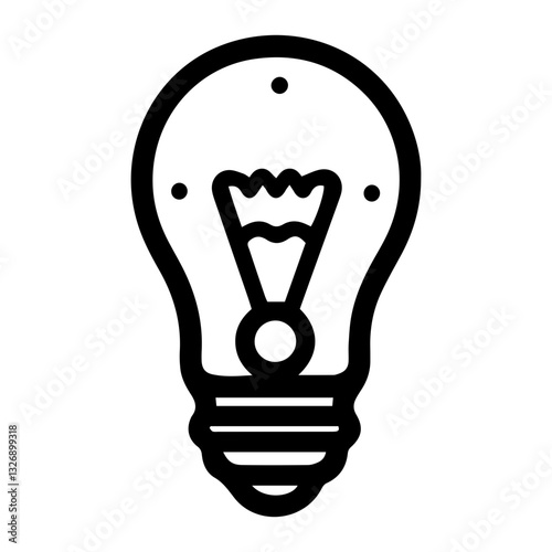 Stylized light bulb illustration with detailed internal design on a clean background