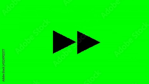 Green Screen Animation glitch Fast Forward Sign Moving Forward