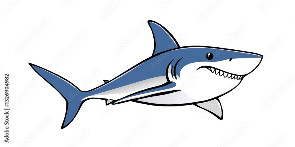 Fototapeta premium Abstract Wing Shark Clip Art for Graphic Design