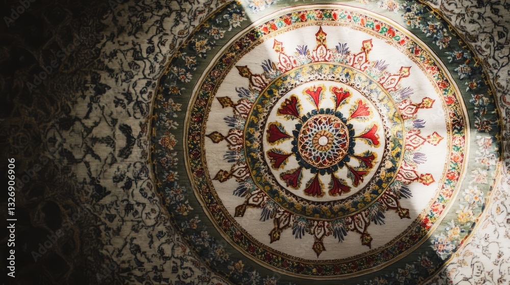 Fototapeta premium Ornate Dome Ceiling Islamic Architectural Detail