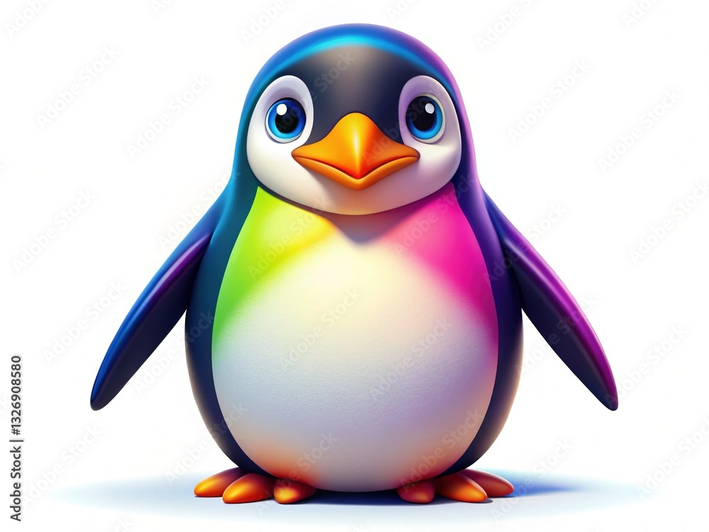 Fototapeta premium Cartoon Penguin PNG, Cute Penguin Illustration