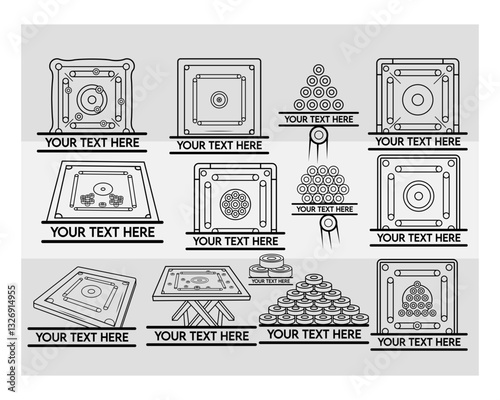 Carrom Split Monogram Svg Bundle, Split Monogram, Circle Monogram, Carrom Silhouette, Sports Svg, Carrom Coins Svg, Carrom Game Svg, Carrom Board Png, Carrom Board Svg Images, Cut Files