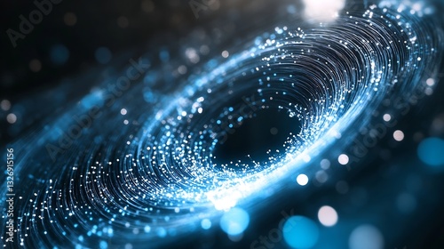 Wallpaper Mural Stunning Abstract Visualization of Spiraling Bright Light Particles in Deep Space : Generative AI Torontodigital.ca