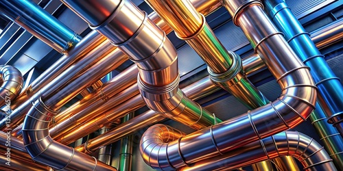 Industrial Metal Ductwork System Architecture photo