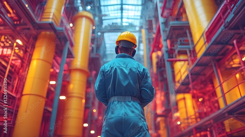 Fototapeta premium Illustration of global workplace safety day with health and safety elements