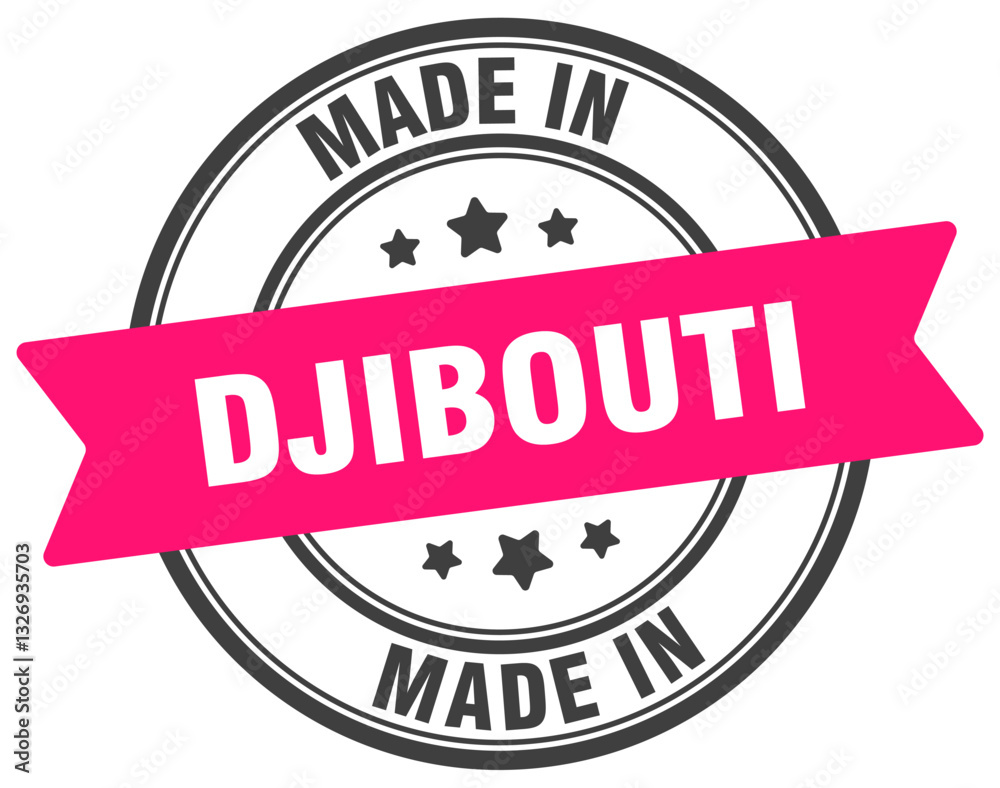 Made in Djibouti round sign. Made in Djibouti stamp. Made in Djibouti round sign. Made in Djibouti stamp.