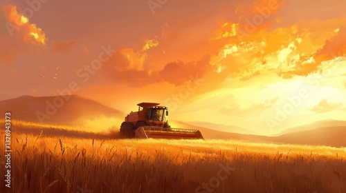 Golden Sunset Harvest Field (4)