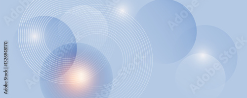 Wallpaper Mural Abstract blue modern background with circle elements. Digital technology concept. vector illustration Torontodigital.ca
