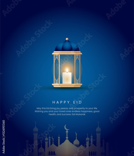 Eid ul adha eid ul fiter islamic greetings eid mubarak card design, Eid social media post, ramadhan eed Mubarak, elegant blue background Template