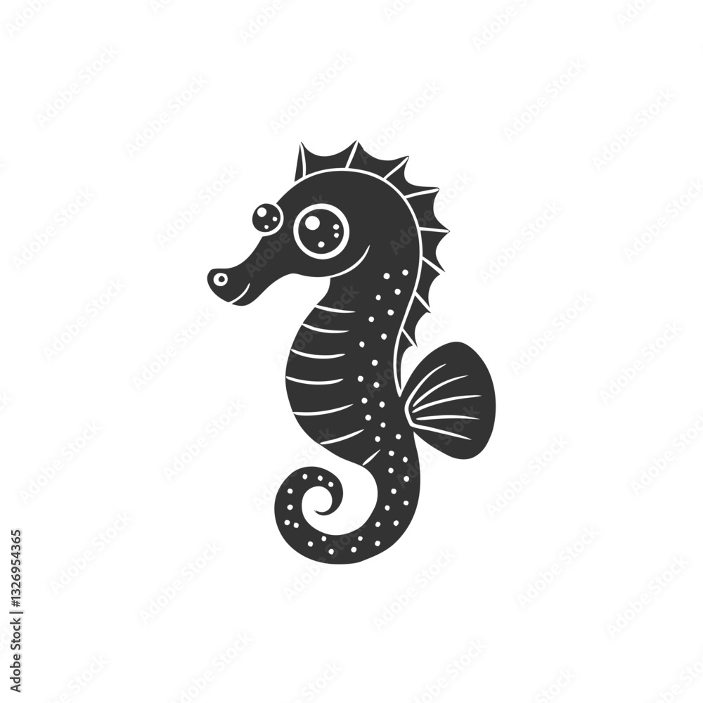 Obraz premium Seahorse cute cartoon. Sea horse icon. Cartoon of sea horse vector icon for web design