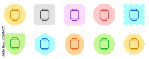 Editable vector blank square smartwatch screen icon. Part of a big icon set family. Perfect for web and app interfaces, presentations, infographics, etc