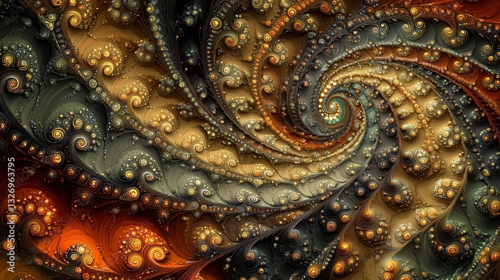 Fototapeta premium A mesmerizing abstract swirl of intricate patterns and colors, creating a captivating visual experience.