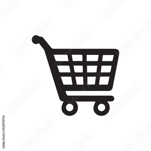 Shopping cart icon style, symbolizing services vector illustration design.