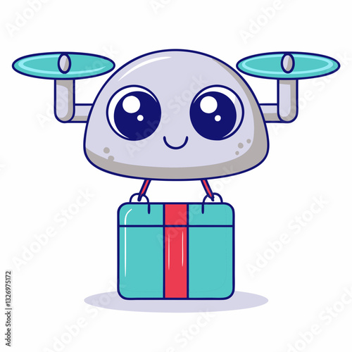Drone delivery action urban environment animated content creative viewpoint fun concept for kids