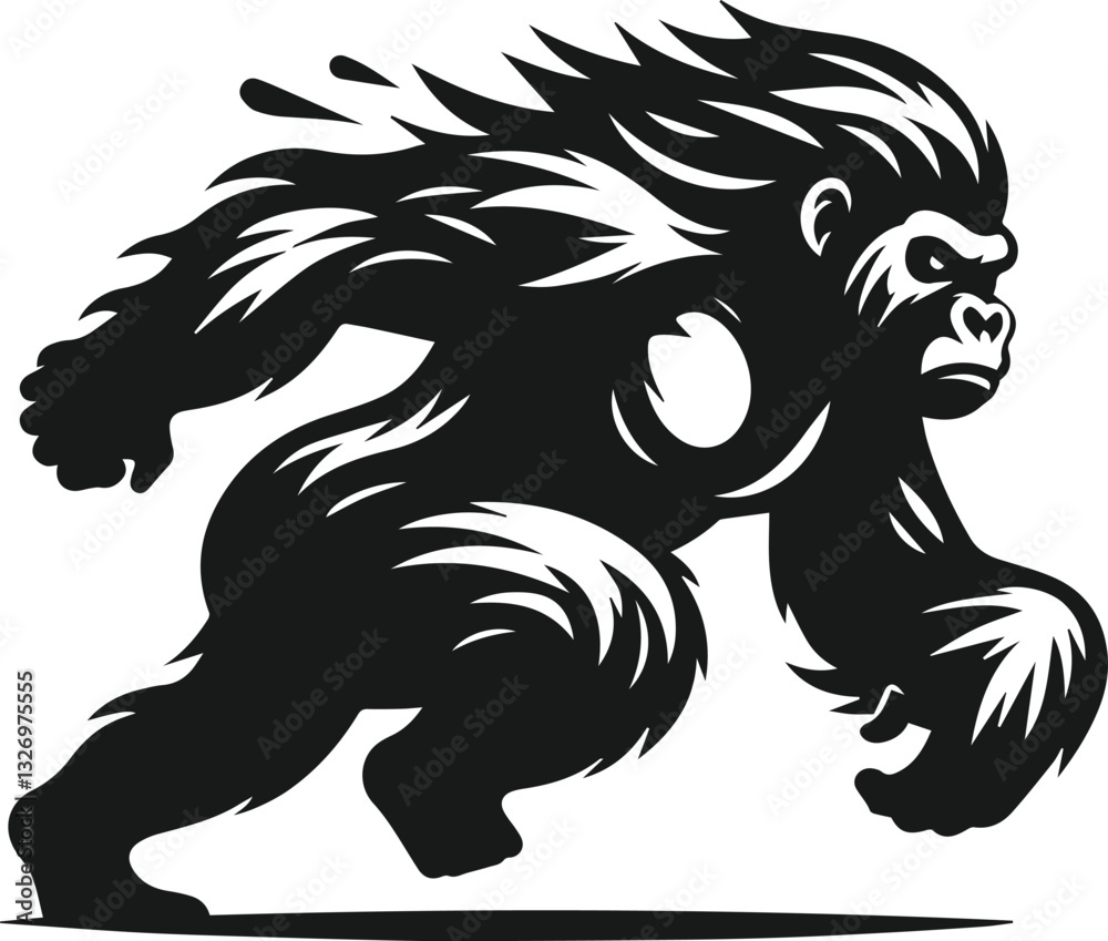 Obraz premium gorilla running