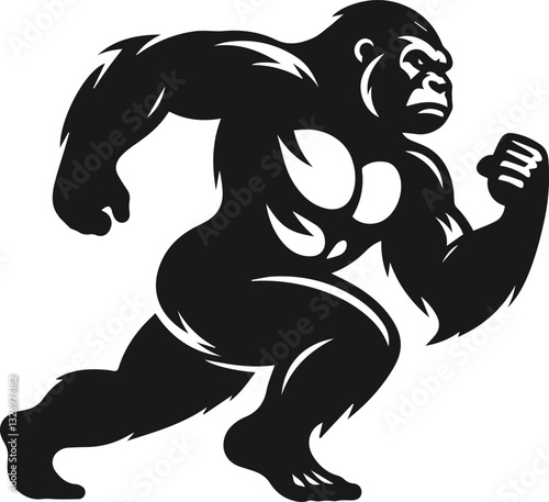 gorilla running vector