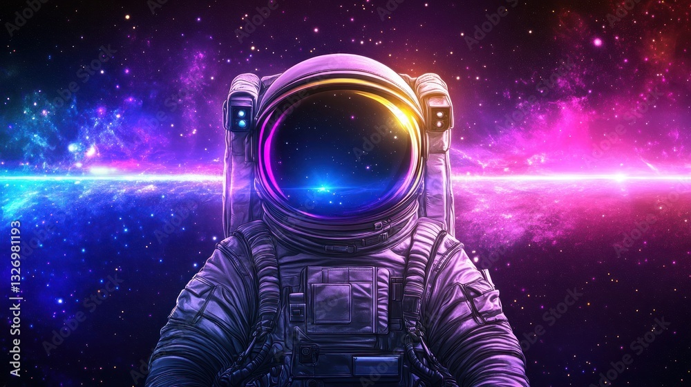Astronaut in a vibrant nebula, cosmic exploration, space adventure, interstellar travel, futuristic art Astronaut in a vibrant nebula, cosmic exploration, space adventure, interstellar travel, futuristic art