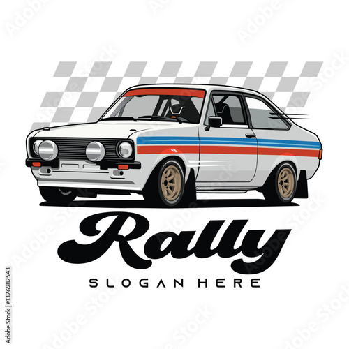 rally car vector illustration rally car logo design rally car vector racing car
