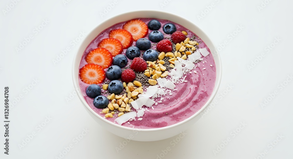 Delicious Berry Smoothie Bowl with Toppings Delicious Berry Smoothie Bowl with Toppings