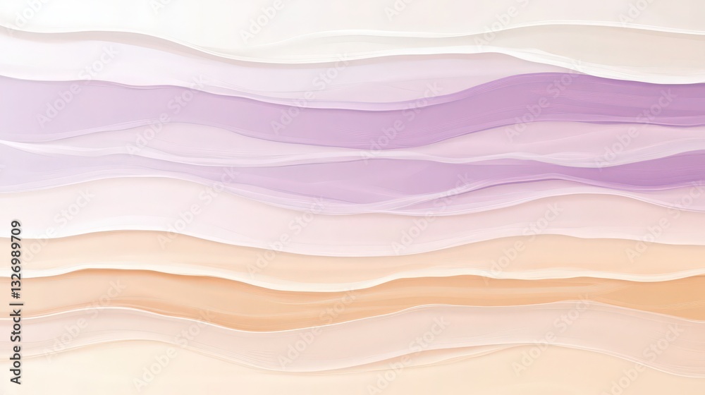Obraz premium Abstract pastel wave pattern creating a sense of peace and tranquility