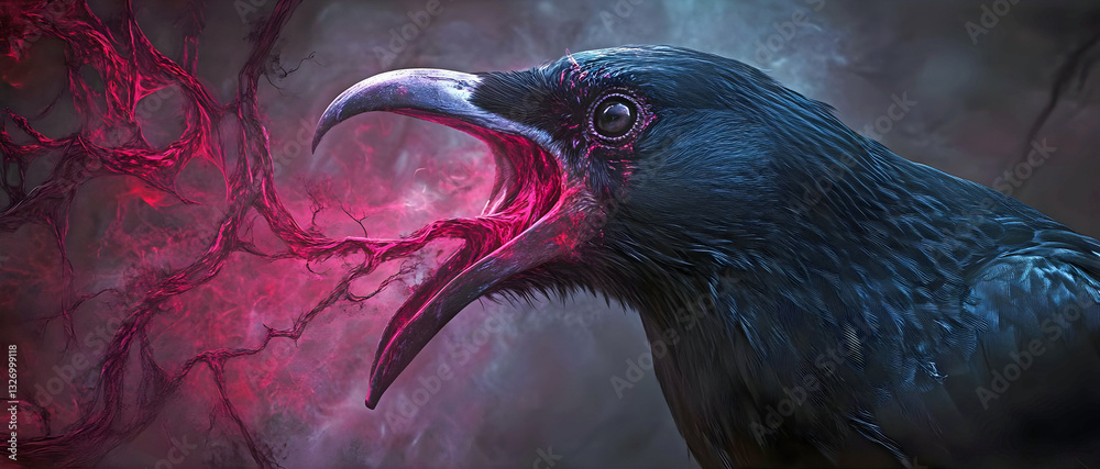 Fototapeta premium crow on the ground