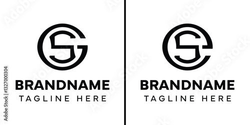 Letters GS and ES Monogram Logo, suitable for any business with GS SG ES SE initials