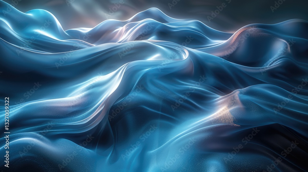 Fototapeta premium Abstract vivid color wave express and emphasize energetic signal. Seamless texture of vividness curve swirling convey sense of harmony and wonderful scene perfect for effect and graphic design. AIG53.