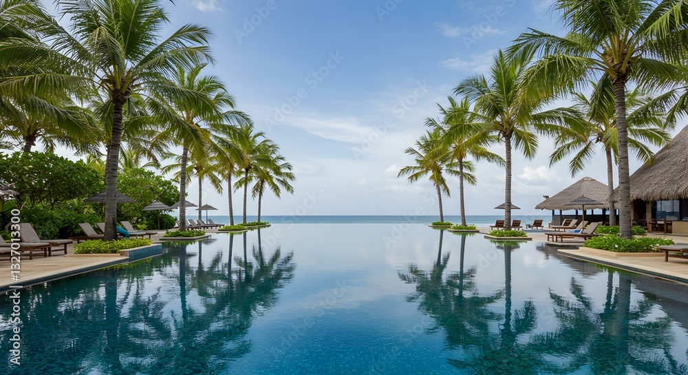 Obraz premium Infinity Pool at Sunset
