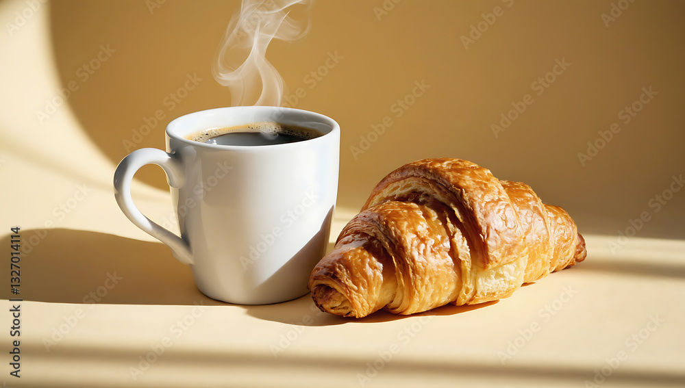 Coffee and croissant Coffee and croissant