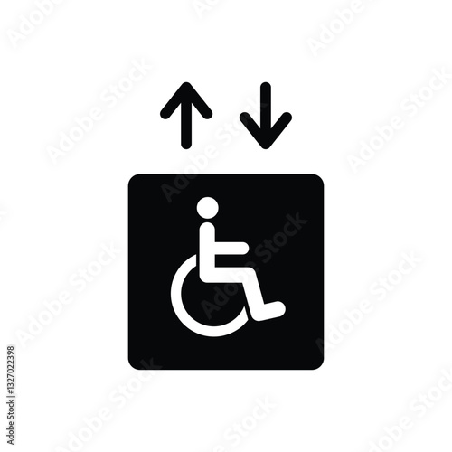 lift icon vector Elevator invalid  sign