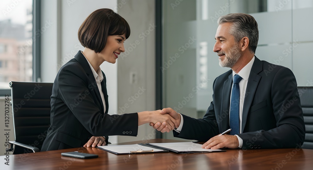 Cordial Handshake Between Business Professionals Sealing a Successful Deal Cordial Handshake Between Business Professionals Sealing a Successful Deal
