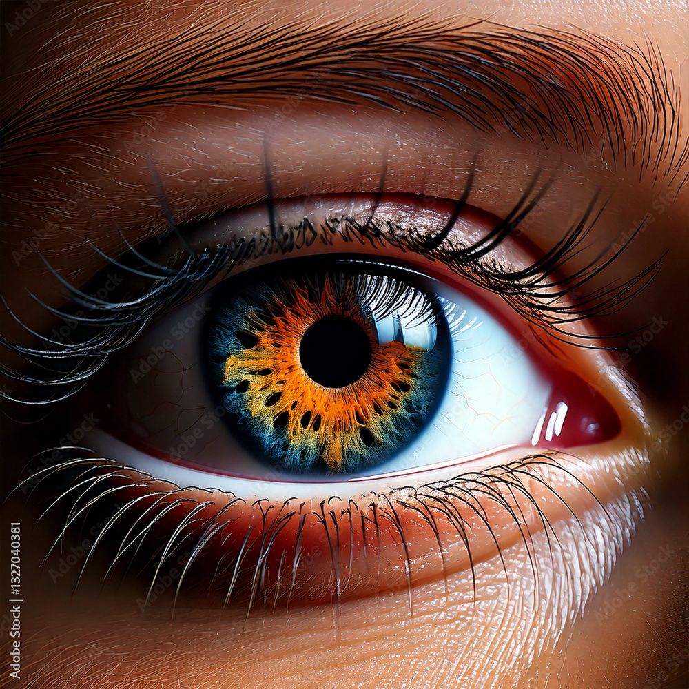 Close-up of a woman's eye, realistic detail