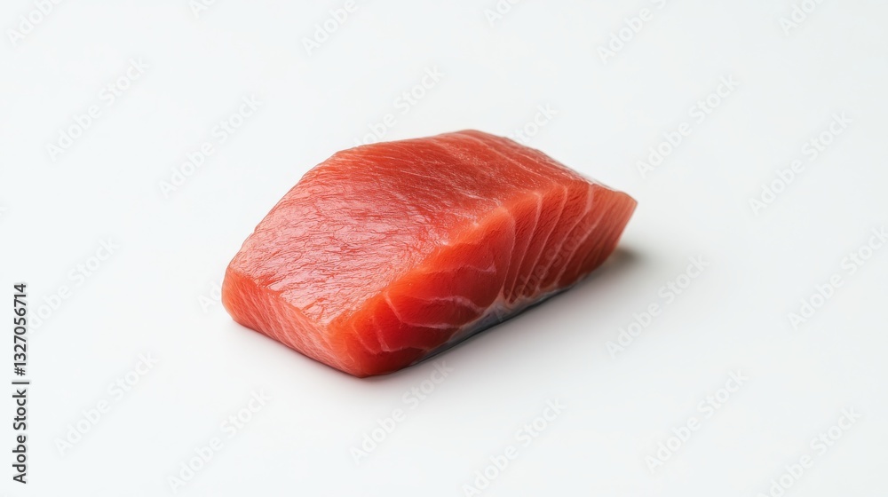 Fresh sushi-grade salmon fillet on a clean background Fresh sushi-grade salmon fillet on a clean background