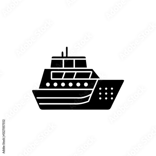 creative details ferry boat icon vector illustration