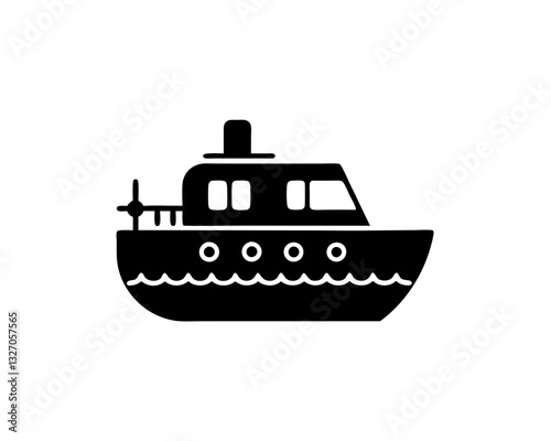 creative details ferry boat icon vector illustration