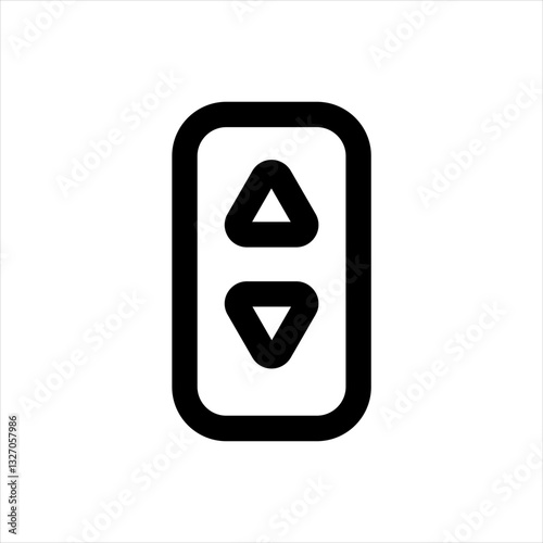 A simple yet clear illustration of an elevator control panel, perfect for representing building access, transportation, or accessibility.