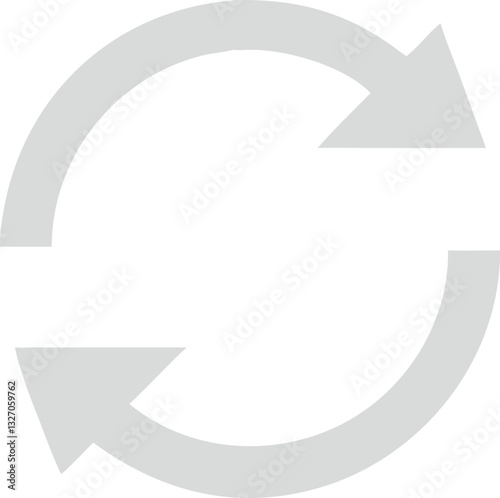 Gray Circular Arrows Icon Vector Design