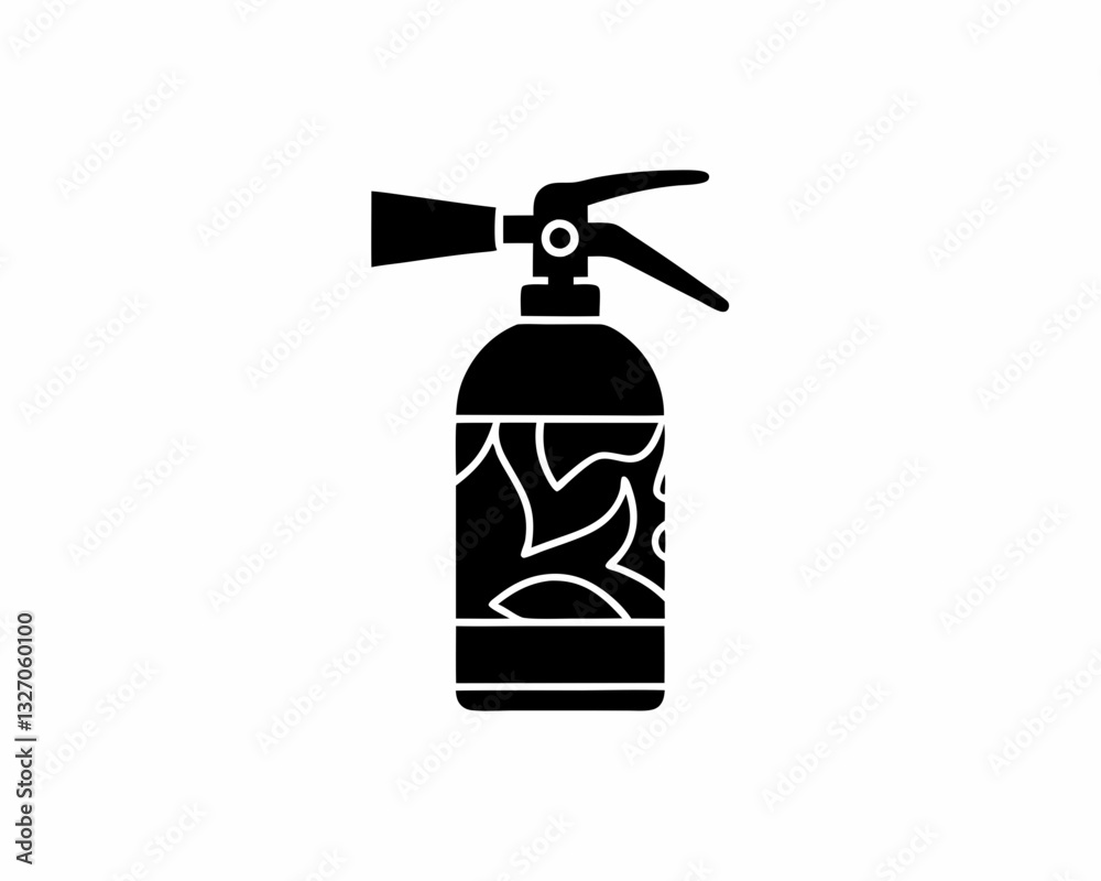Obraz premium creative details fire extinguisher icon vector illustration