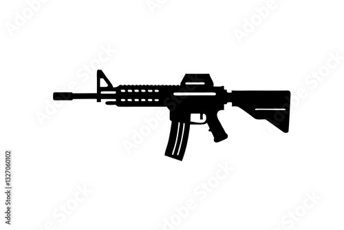 vector illustration of a rifle