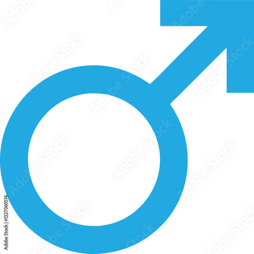 Blue Male Symbol Icon Vector Design