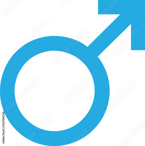 Blue Male Symbol Icon Vector Design