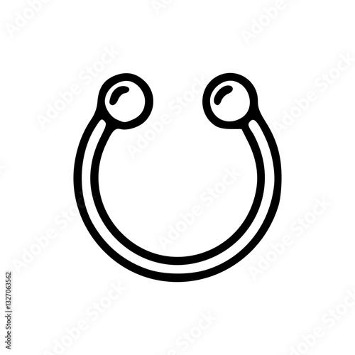 piercing outline vector illustration