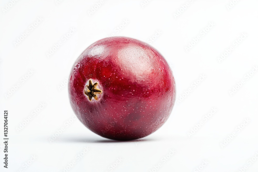 Vibrant Cranberry Portrait on Seamless White Backdrop Exuding Freshness and Natural Simplicity in Studio Lighting Vibrant Cranberry Portrait on Seamless White Backdrop Exuding Freshness and Natural Simplicity in Studio Lighting