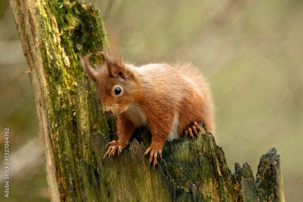 Fototapeta premium Red Squirrel (Sciurus vulgaris)