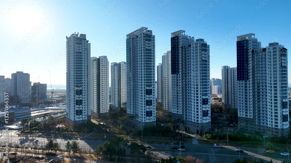 Cheongna Lake Park in Incheon Modern City View Cheongna Lake Park in Incheon Modern City View
