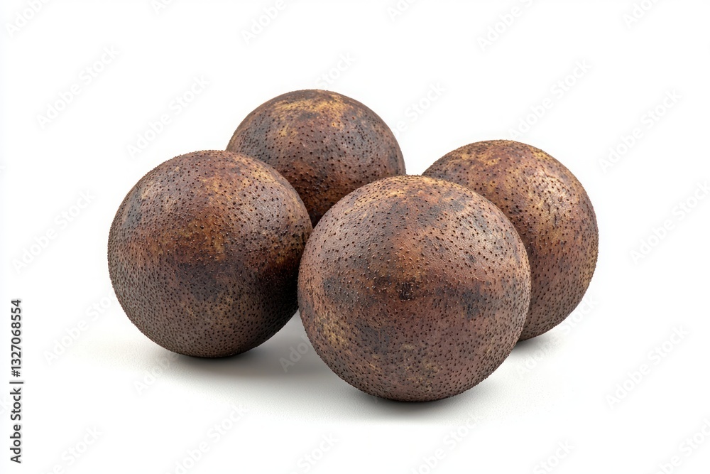 Group of Exotic Salak Fruits Displayed on White Plain Background Detailed Skin Texture and Unique Pattern Group of Exotic Salak Fruits Displayed on White Plain Background Detailed Skin Texture and Unique Pattern