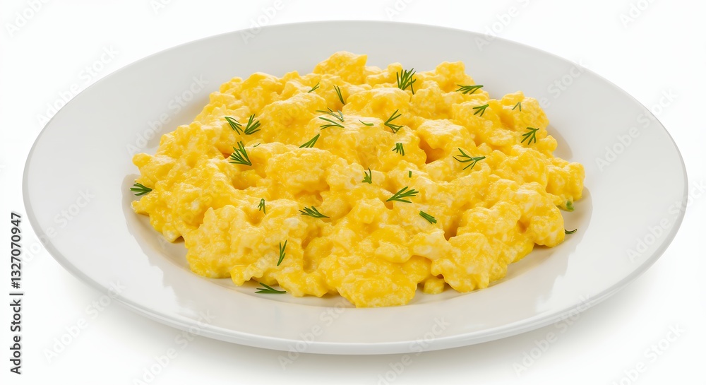 Scrumptious Scrambled Eggs with Dill Garnish Scrumptious Scrambled Eggs with Dill Garnish