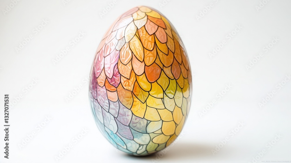 Colorful Easter Egg with Mosaic Design Colorful Easter Egg with Mosaic Design