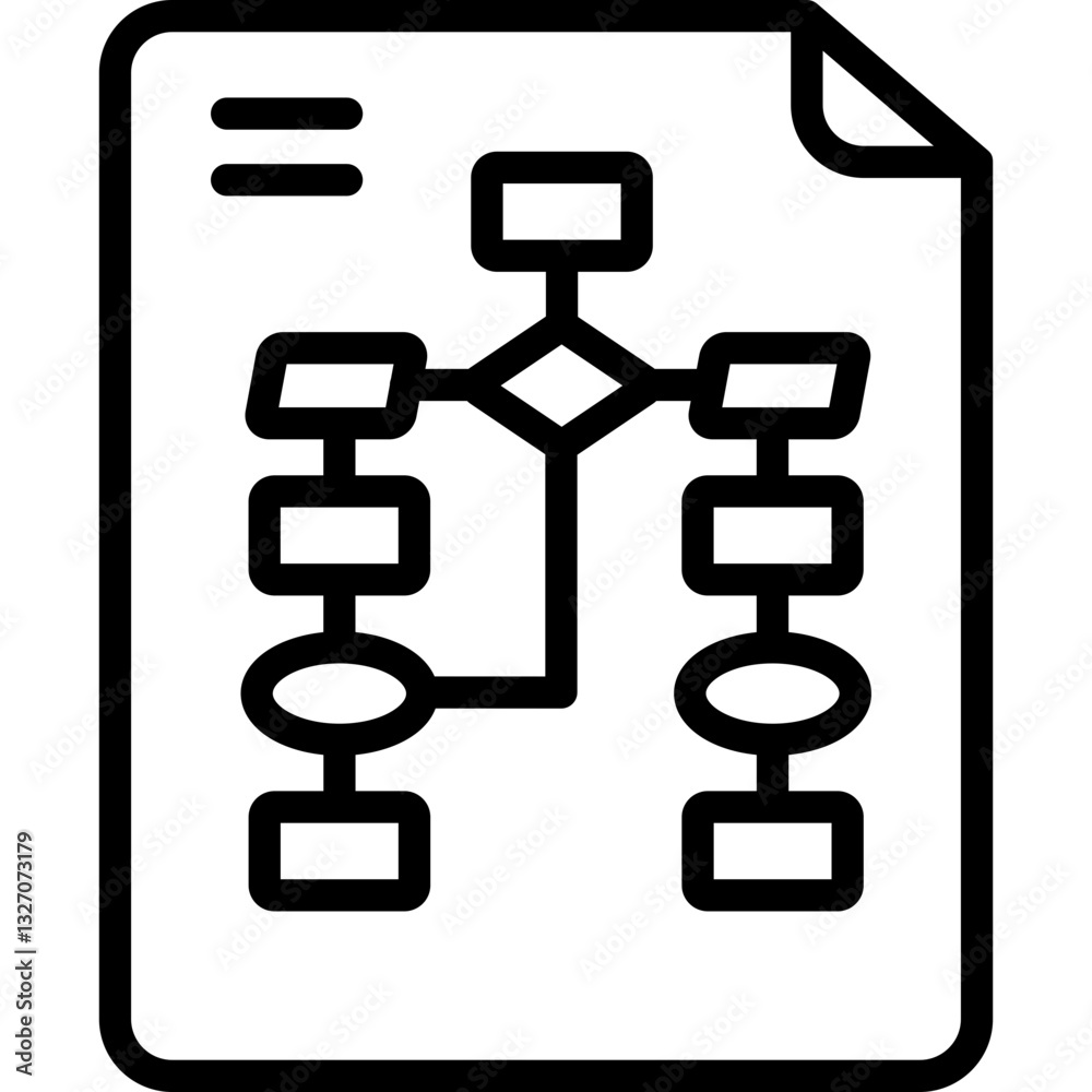 Fototapeta premium flowchart file icon